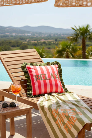 Relax Embroidered Decorative Cushion Cover
