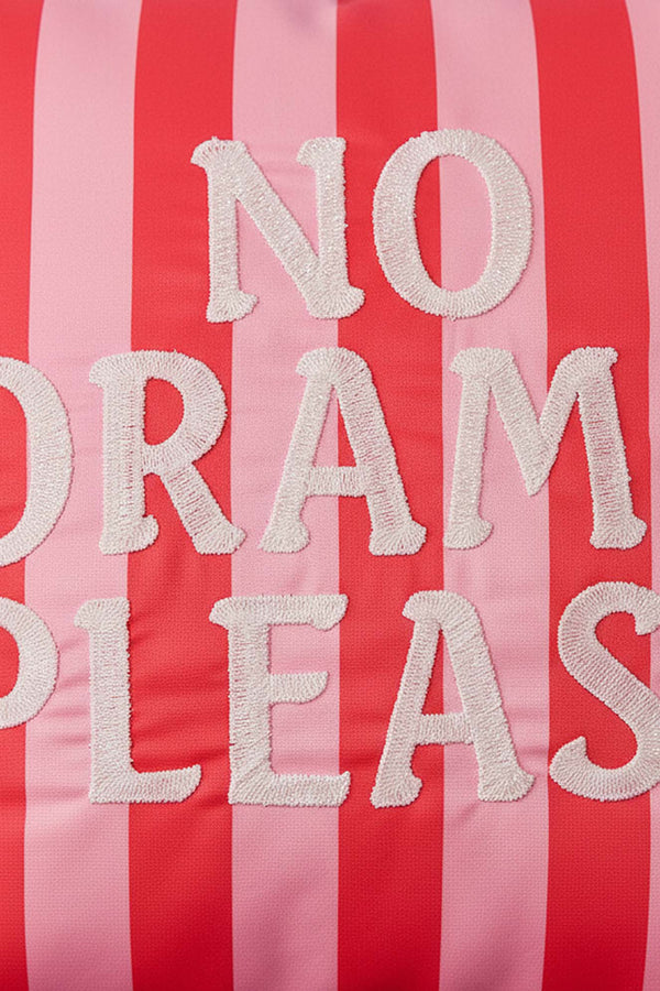 No Drama Please Embroidered Decorative Cushion Cover