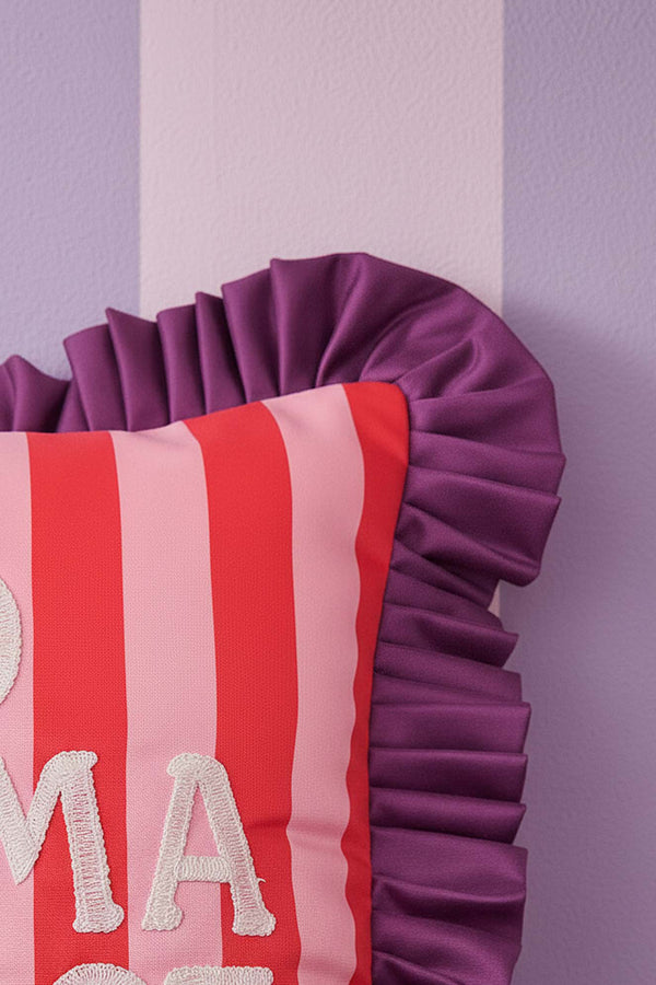 No Drama Please Embroidered Decorative Cushion Cover