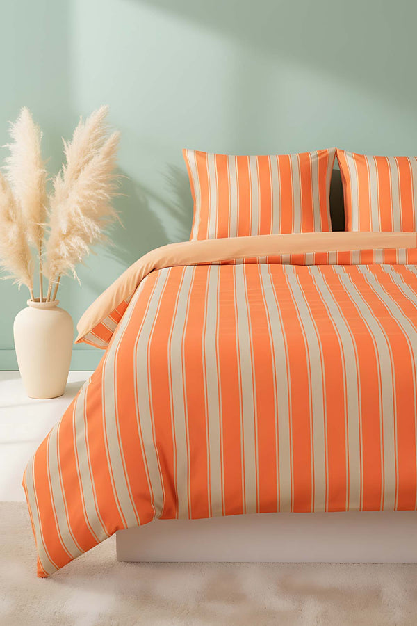 Elora Orange Single Cotton Duvet Cover Set