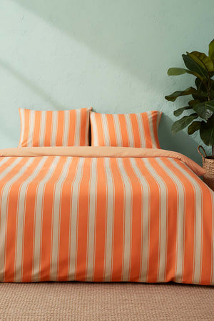 Elora Orange Single Cotton Duvet Cover Set