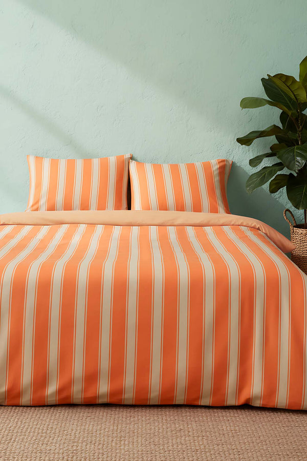 Elora Orange Single Cotton Duvet Cover Set