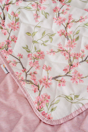 Sakura Quilted Single Size Cotton Bedspread & Blanket