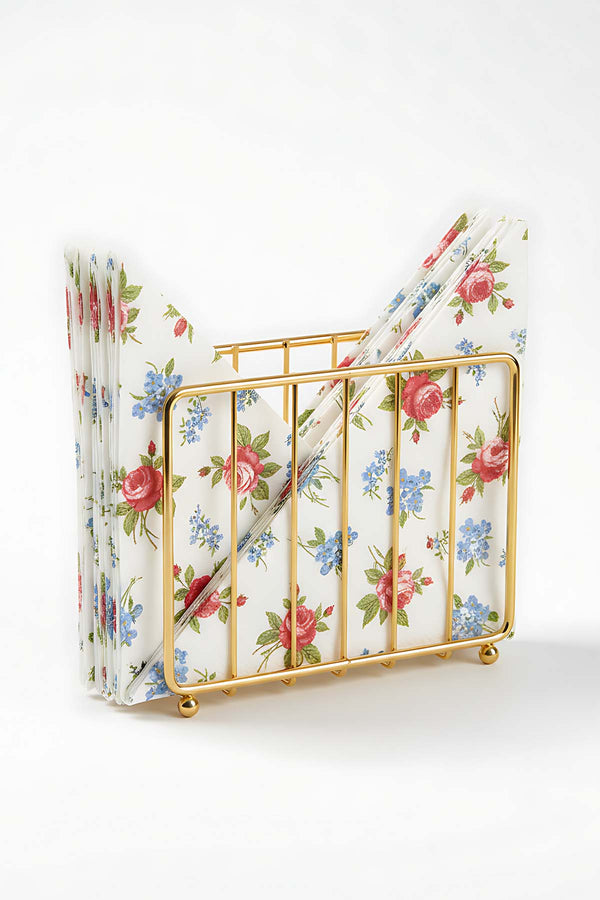 Gold Mesh Metal Napkin Holder