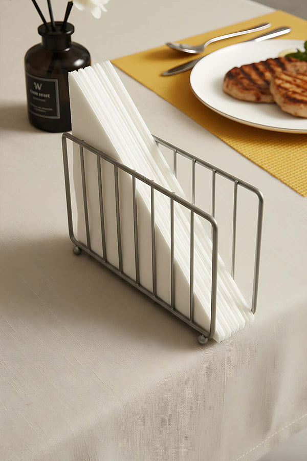 Silver Cage Metal Napkin Holder