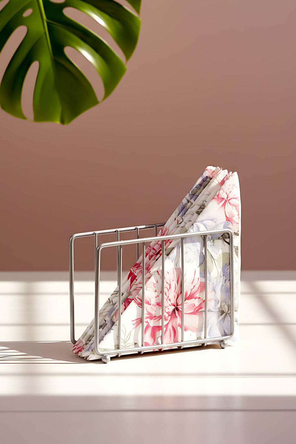 Silver Cage Metal Napkin Holder