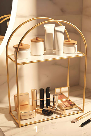 Gold 2-Tier Multi-Purpose Organizer Presentation Stand