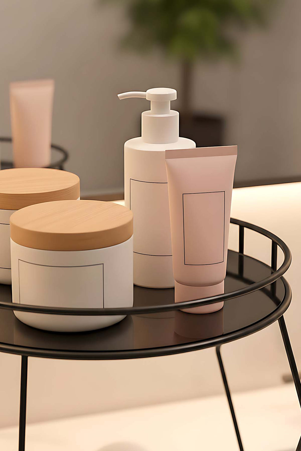 Black Two-Tier Perfume, Jewelry, and Cosmetic Organizer