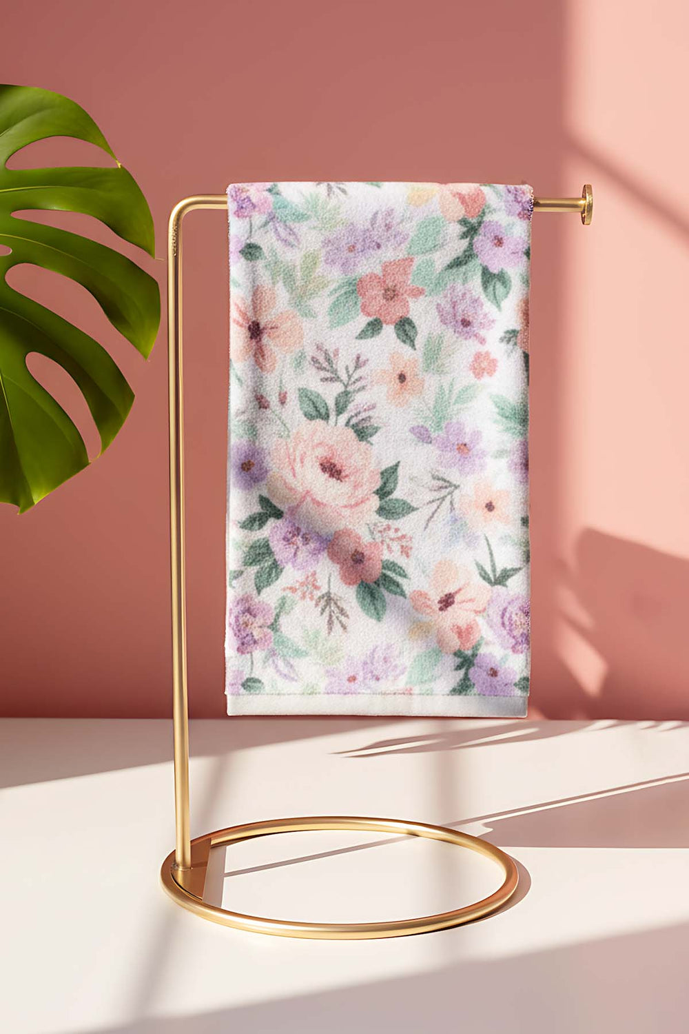 Gold Color Metal Vertical Towel Rack