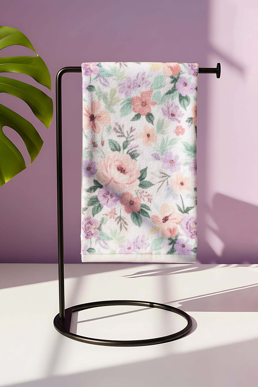 Black Color Metal Vertical Towel Rack