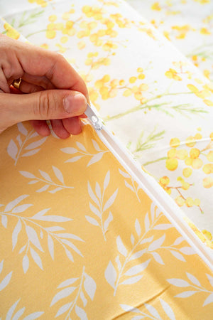 Lorisa Yellow Single Bedding Set Cotton