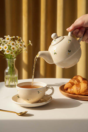 Papatya Amore Handmade 4-Piece Teapot & Cup Set