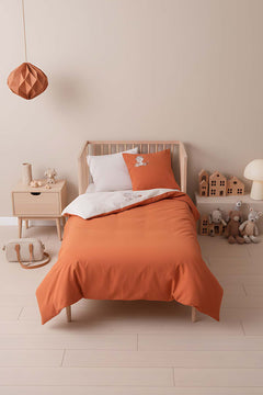 Cuddly Embroidered Cotton Baby Duvet Cover Set