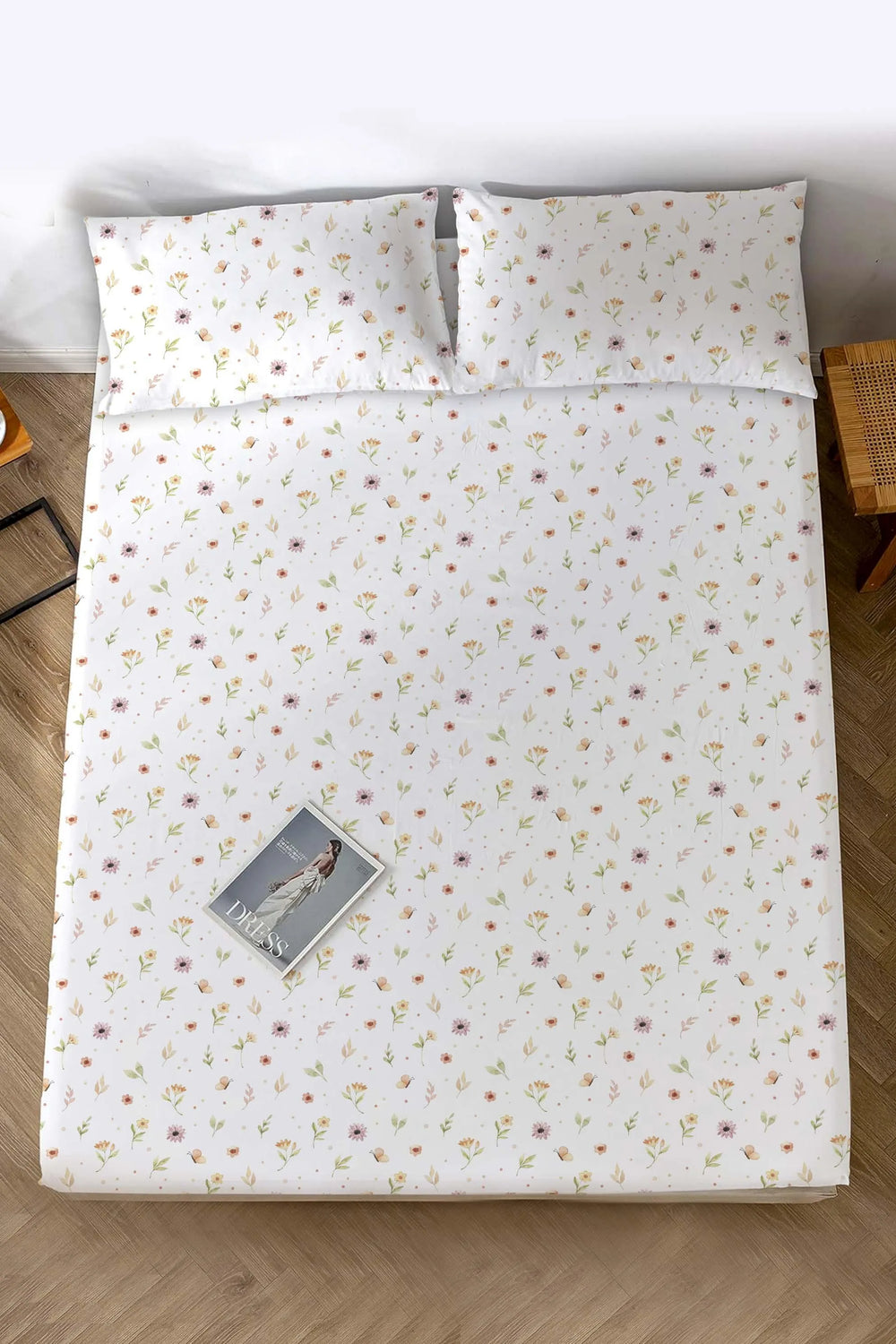 Soft Floral Double Size Cotton Bed Sheet