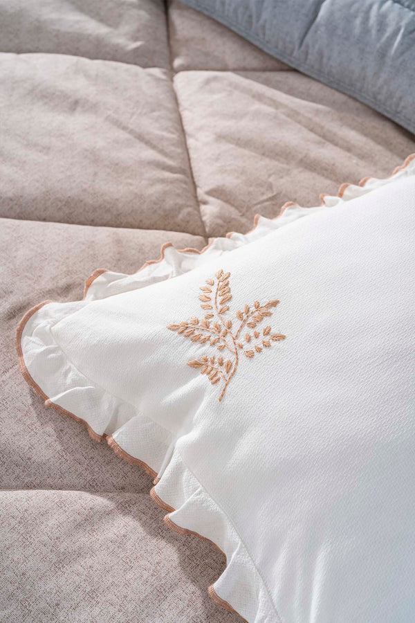 Beige-Gray Modie Double-Sided Luxury Quilt 195x215 cm