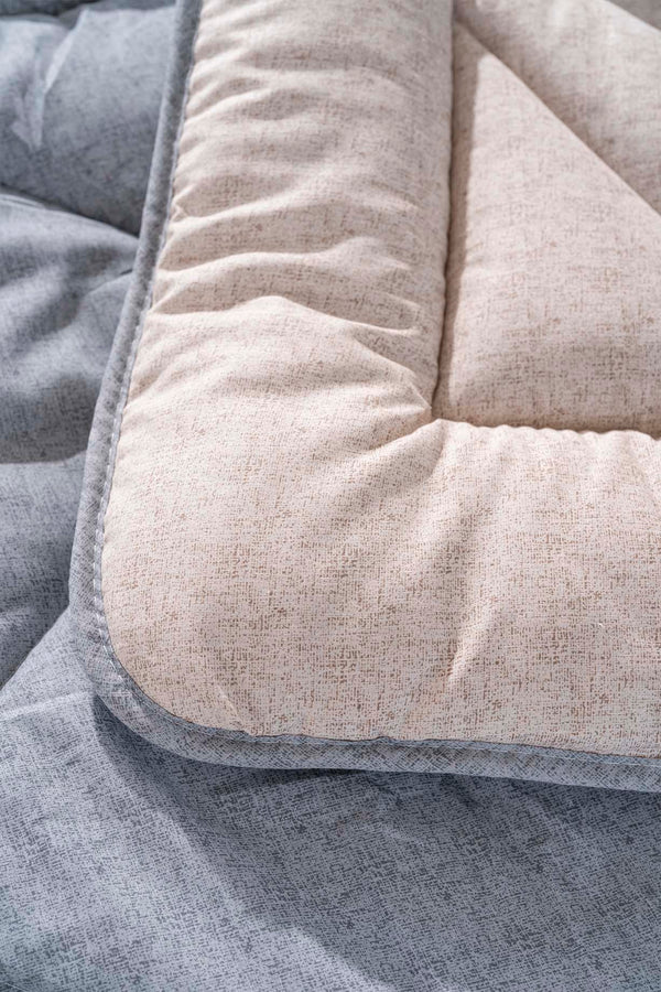 Beige-Gray Modie Double-Sided Luxury Quilt 195x215 cm