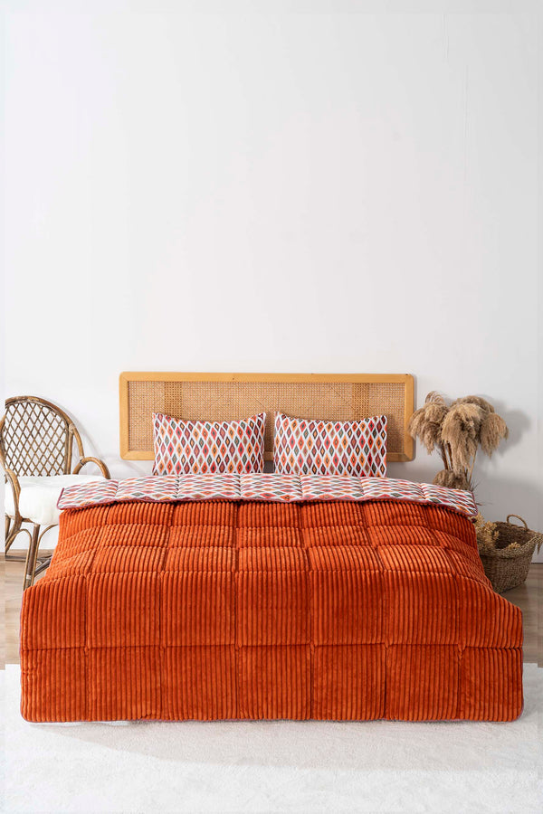 Etnic Terracotta Double Size Tresa Bedding & Dowry Set