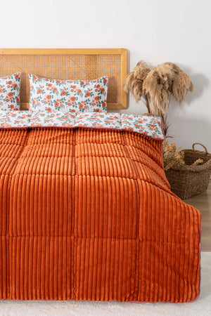 Mira Terracotta Outlet Single Tresa Bedding Set