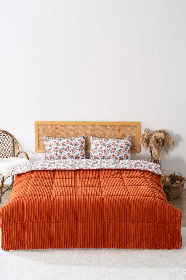 Mira Terracotta Outlet Single Tresa Bedding Set