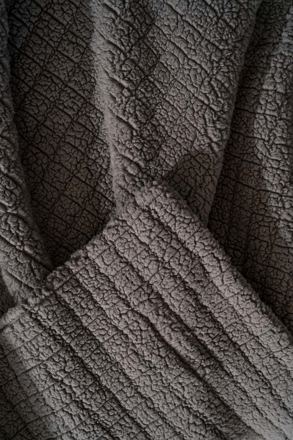 Wellsoft Single Checkered Blanket – Plush TV Blanket 100x170 cm Gray