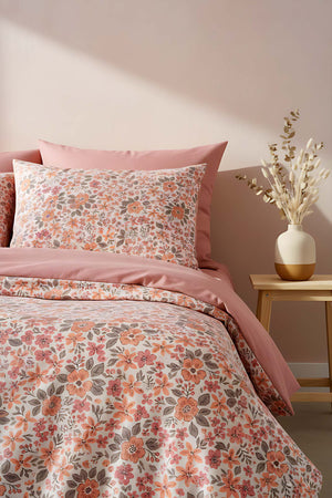Pink Spring Double Natural Silky Duvet Cover Set