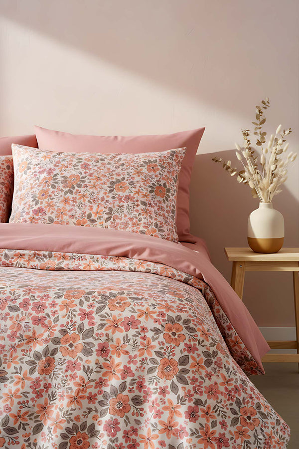 Pink Spring Double Natural Silky Duvet Cover Set