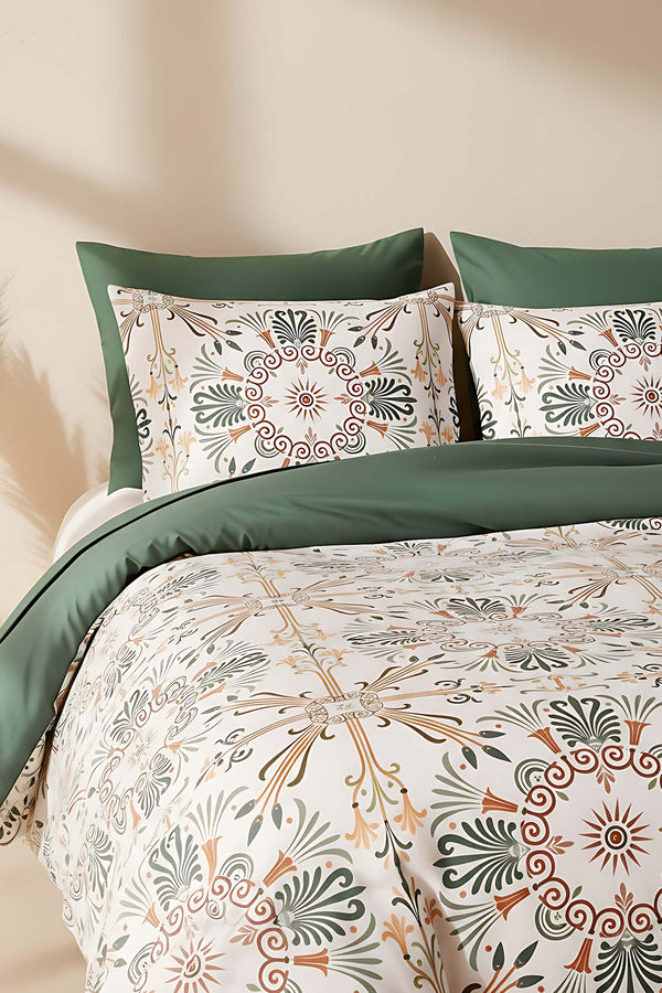 Ethnic Palace Double Natural Silky Duvet Cover Set