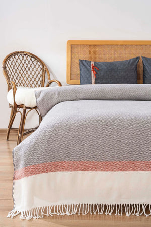 Viva Ribboned Double Blanket Set 4-Piece Sleep & Dowry Set