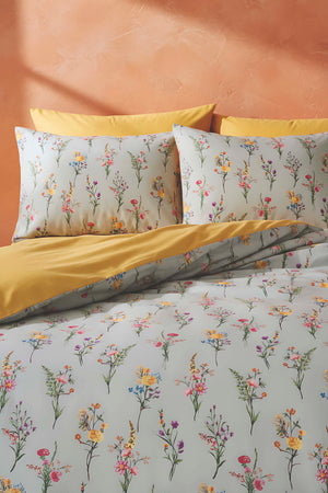 Bougainvillea Beechwood Viscose Blend Double/Queen Duvet Cover Set – Silky Soft, Antibacterial, Breathable, 3-Piece, 200x215 cm