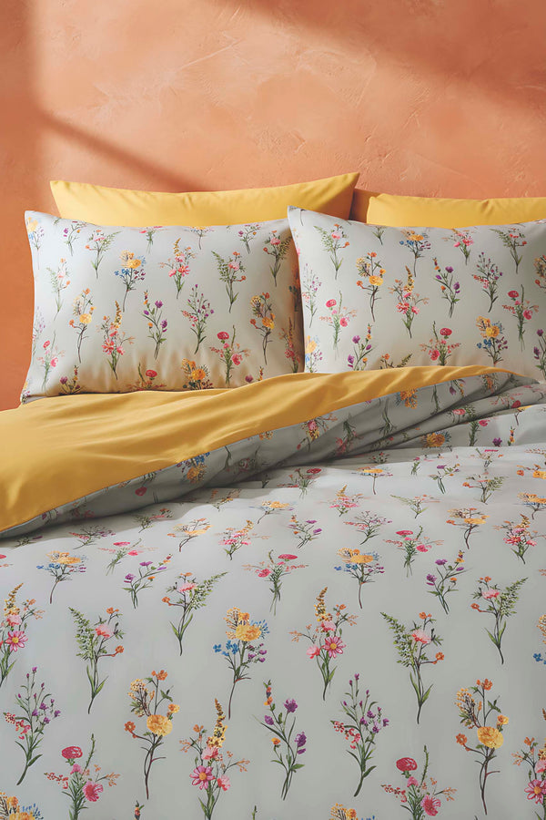 Bougainvillea Beechwood Viscose Blend Double/Queen Duvet Cover Set – Silky Soft, Antibacterial, Breathable, 3-Piece, 200x215 cm