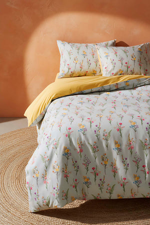 Bougainvillea Beechwood Viscose Blend Double/Queen Duvet Cover Set – Silky Soft, Antibacterial, Breathable, 3-Piece, 200x215 cm