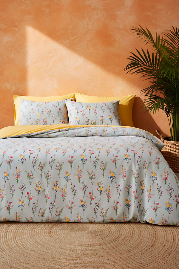 Bougainvillea Beechwood Viscose Blend Double/Queen Duvet Cover Set – Silky Soft, Antibacterial, Breathable, 3-Piece, 200x215 cm