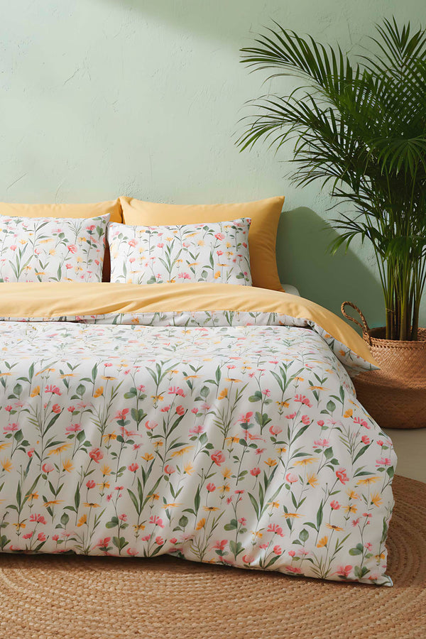 Botanical Beechwood Viscose Blend Double/Queen Duvet Cover Set – Silky Soft, Antibacterial, Breathable, 3-Piece, 200x215 cm