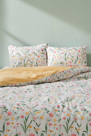 Botanical Beechwood Viscose Blend Double/Queen Duvet Cover Set – Silky Soft, Antibacterial, Breathable, 3-Piece, 200x215 cm