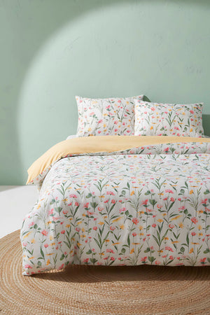 Botanical Beechwood Viscose Blend Double/Queen Duvet Cover Set – Silky Soft, Antibacterial, Breathable, 3-Piece, 200x215 cm