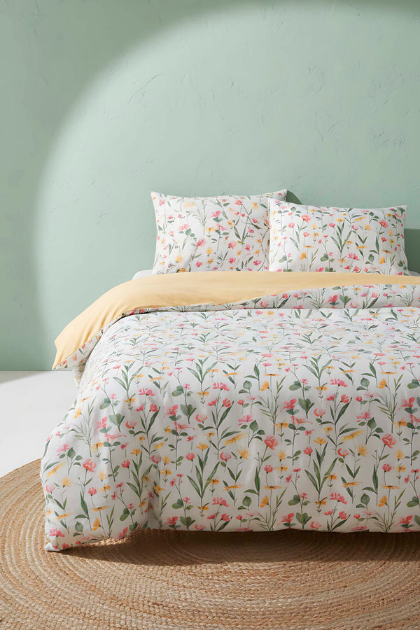 Botanical Beechwood Viscose Blend Double/Queen Duvet Cover Set – Silky Soft, Antibacterial, Breathable, 3-Piece, 200x215 cm