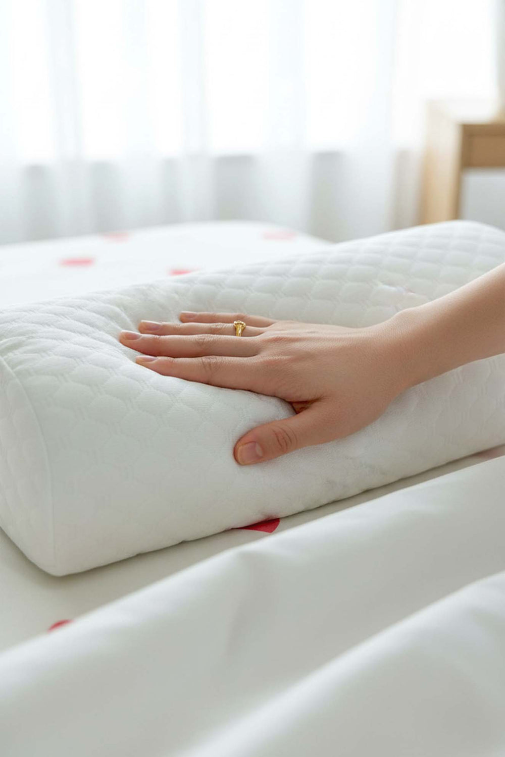 Valessa Orthopedic Memory Foam Pillow Multipurpose Pillow: Neck Pillow, Lumbar Support, Neck Pillow, Leg Visco Pillow, 40x18x12 cm