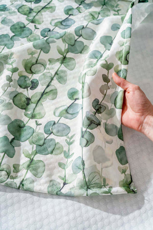 Double Size Printed Bedspread Okaliptus 200 x 220 cm