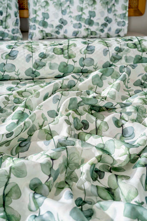 Double Size Printed Bedspread Okaliptus 200 x 220 cm