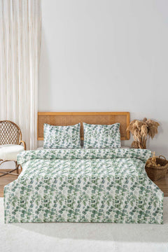 Double Size Printed Bedspread Okaliptus 200 x 220 cm