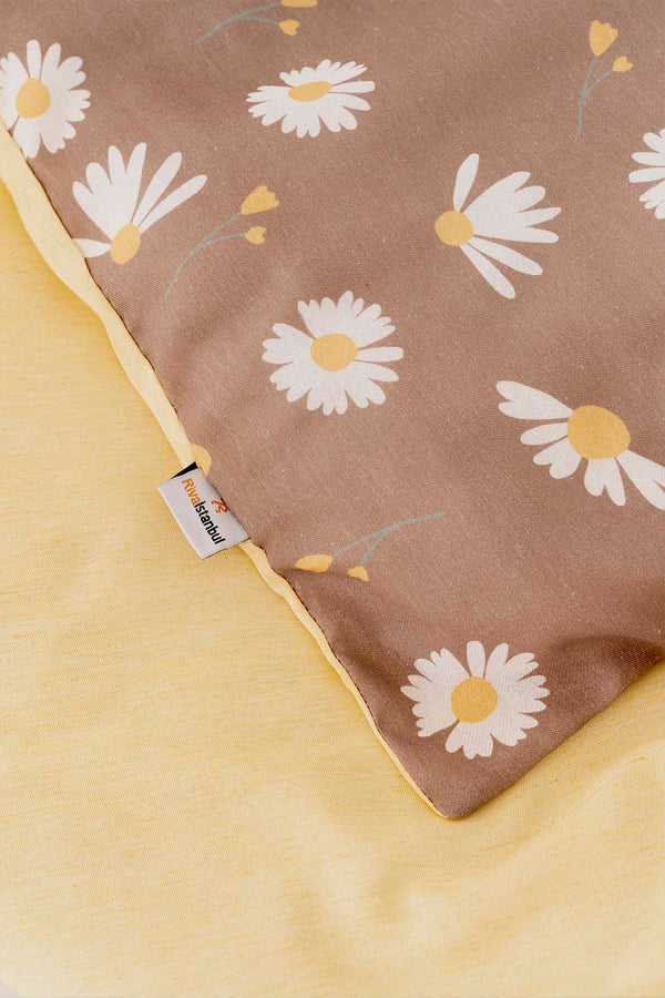 Brown Daisy Double Bedding Set - Cotton