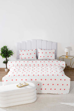 Red Heart Quilted Single Cotton Bedspread & Coverlet