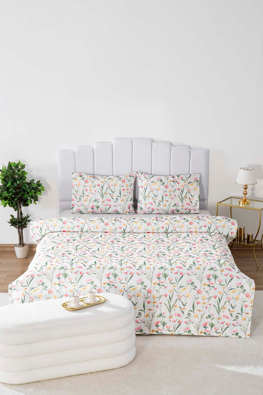 Botanical Double Printed Bedspread 200 x 220 cm