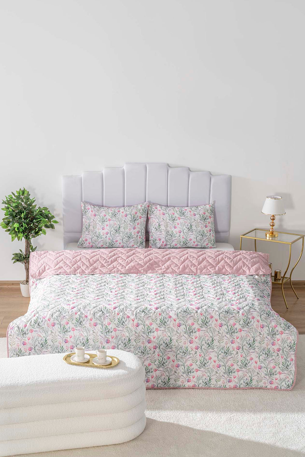Cherie Quilted Single Bedspread & Coverlet