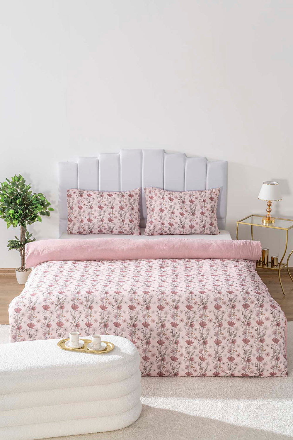 Miranda Rose Double Duvet Cover Set – Cotton
