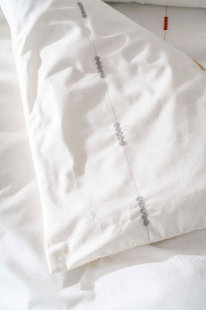 Victoria Green Double Embroidered Duvet Cover Set 6-Piece Bridal Set Cotton