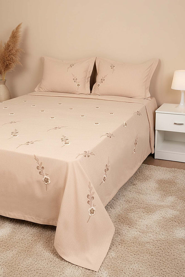Cappy Seren Pattern Double Embroidered Bedspread Set