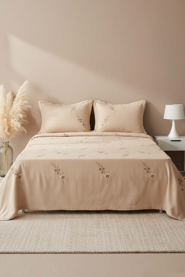 Cappy Seren Pattern Double Embroidered Bedspread Set