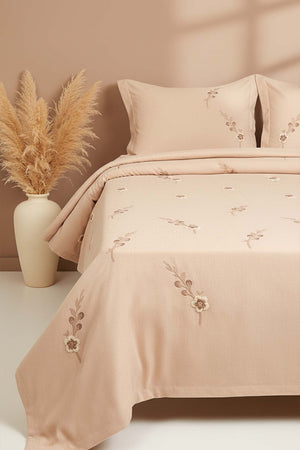 Cappy Seren Pattern Double Embroidered Bedspread Set
