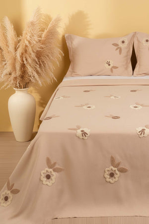 Cappy Lalezar Double Embroidered Bedspread Set